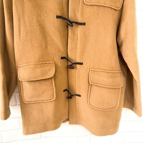 LILLY PULTIZER Camel Toggle Wool Pea Coat - Picture 5 of 11